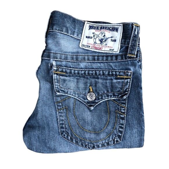 Vintage True Religion Jeans Size 32 STRAIGHT Blue - Picture 1 of 6